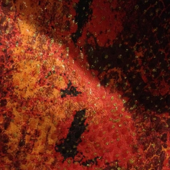 Faux Red/Burnt Orange  Snake Skin Plus Size Jeans - Picture 3 of 5